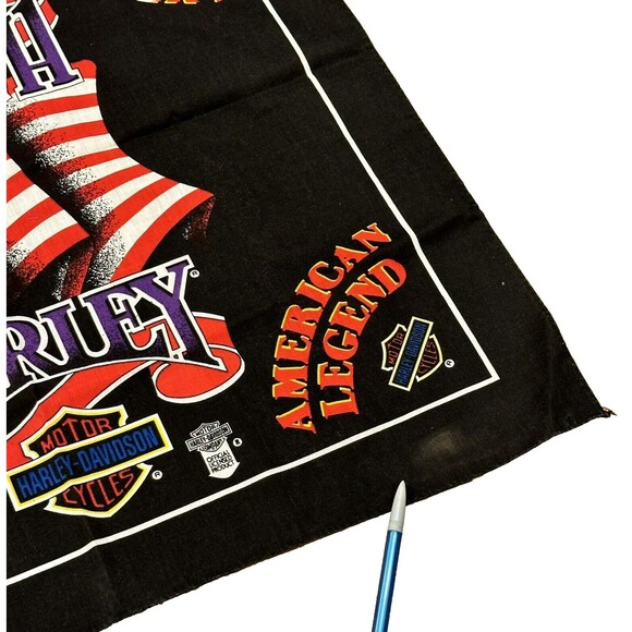 Unused Vintage Harley Davidson Bandana American Legend Flag Outlaw Biker Bandana - Picture 2 of 5